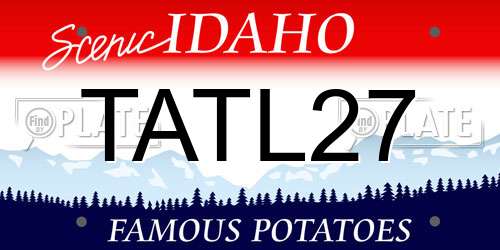 TATL27 Idaho License Plate