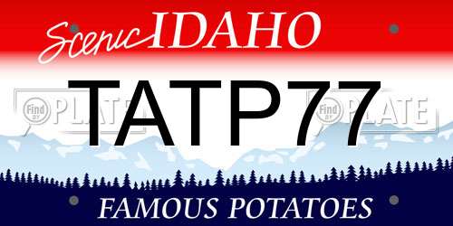 TATP77 Idaho License Plate
