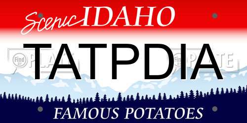 TATPDIA Idaho License Plate