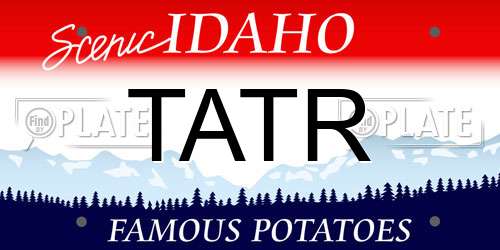 TATR Idaho License Plate