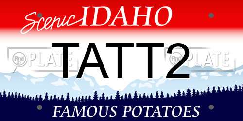 TATT2 Idaho License Plate