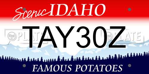 TAY30Z Idaho License Plate
