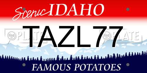 TAZL77 Idaho License Plate