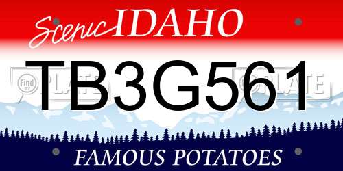 TB3G561 Idaho License Plate