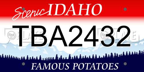 TBA2432 Idaho License Plate