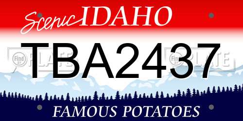 TBA2437 Idaho License Plate