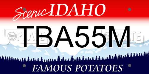 TBA55M Idaho License Plate