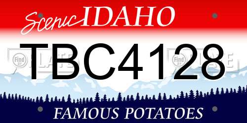 TBC4128 Idaho License Plate