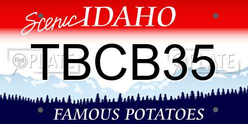 TBCB35 Idaho License Plate