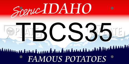 TBCS35 Idaho License Plate