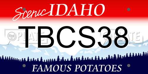 TBCS38 Idaho License Plate