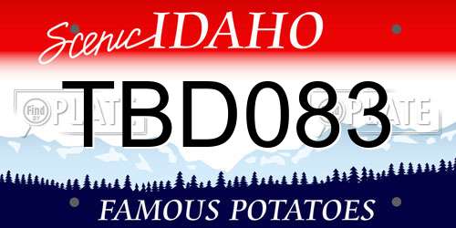 TBD083 Idaho License Plate