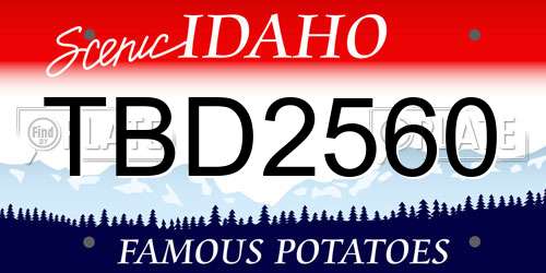 TBD2560 Idaho License Plate