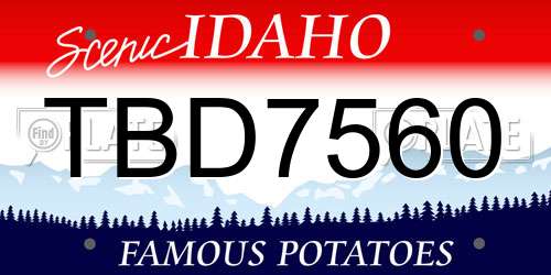 TBD7560 Idaho License Plate