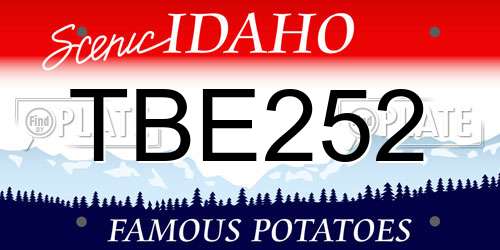 TBE252 Idaho License Plate
