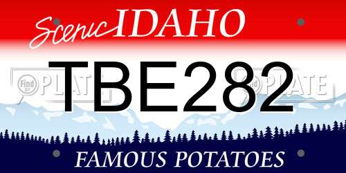 TBE282 Idaho License Plate