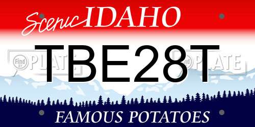 TBE28T Idaho License Plate