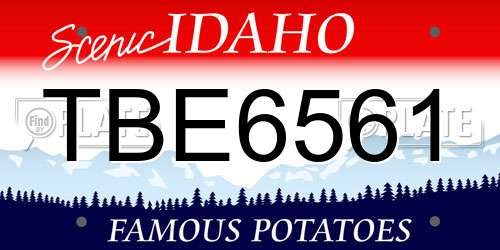 TBE6561 Idaho License Plate