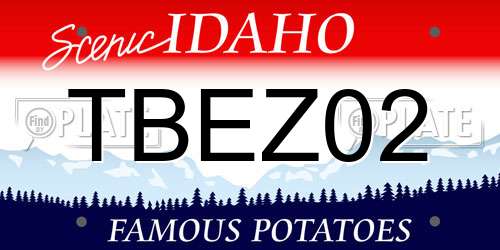 TBEZ02 Idaho License Plate