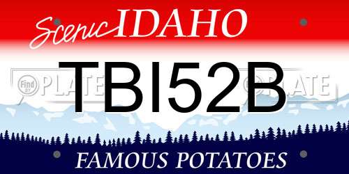 TBI52B Idaho License Plate