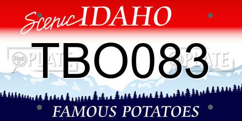 TBO083 Idaho License Plate