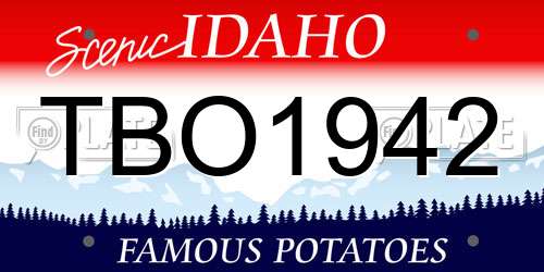 TBO1942 Idaho License Plate