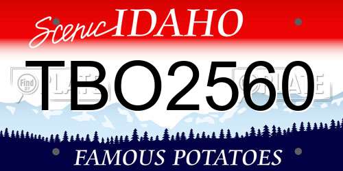 TBO2560 Idaho License Plate