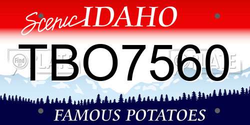 TBO7560 Idaho License Plate