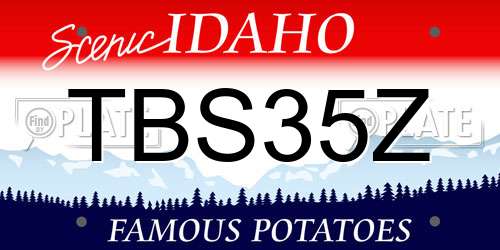 TBS35Z Idaho License Plate