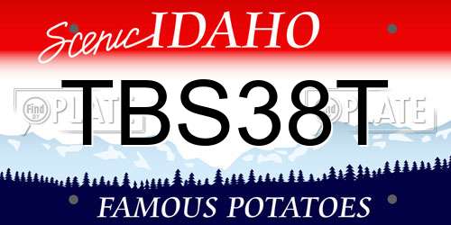 TBS38T Idaho License Plate
