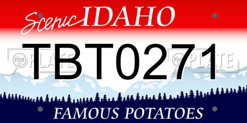 TBT0271 Idaho License Plate