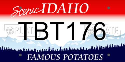 TBT176 Idaho License Plate