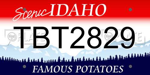 TBT2829 Idaho License Plate