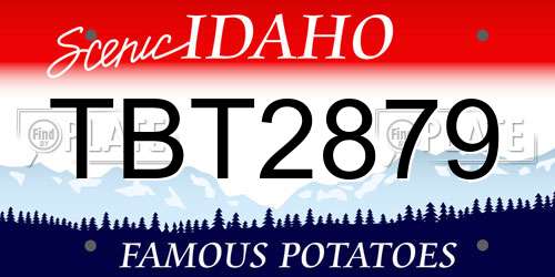 TBT2879 Idaho License Plate
