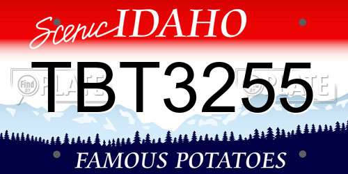 TBT3255 Idaho License Plate