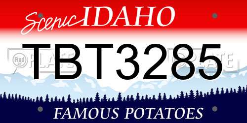 TBT3285 Idaho License Plate
