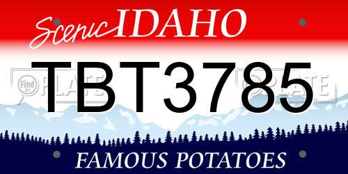 TBT3785 Idaho License Plate