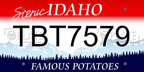 TBT7579 Idaho License Plate