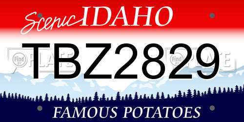 TBZ2829 Idaho License Plate