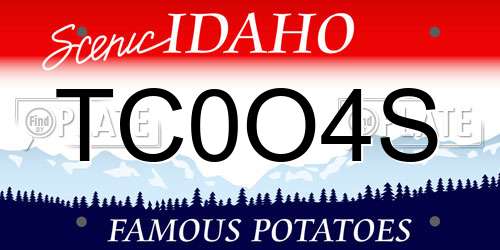 TC0O4S Idaho License Plate