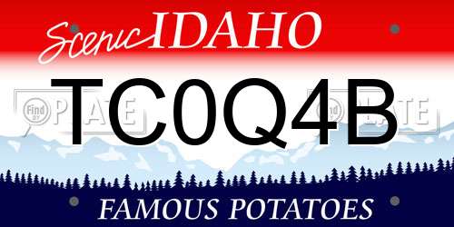 TC0Q4B Idaho License Plate