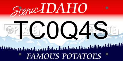 TC0Q4S Idaho License Plate