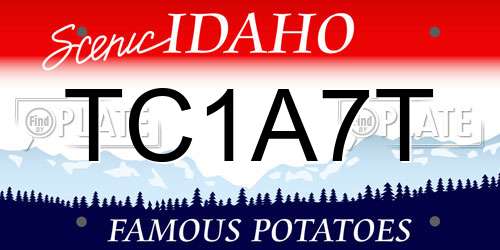 TC1A7T Idaho License Plate