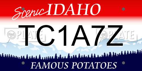 TC1A7Z Idaho License Plate