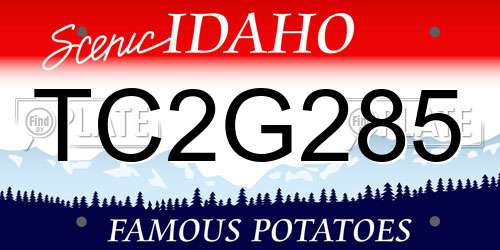 TC2G285 Idaho License Plate