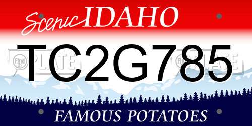 TC2G785 Idaho License Plate