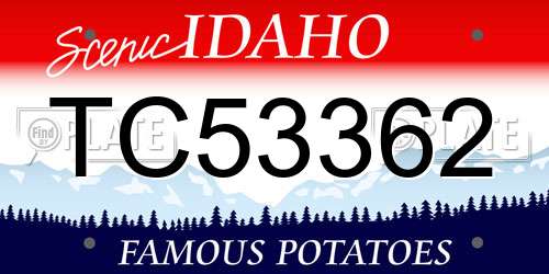 TC53362 Idaho License Plate