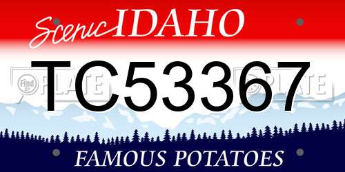 TC53367 Idaho License Plate