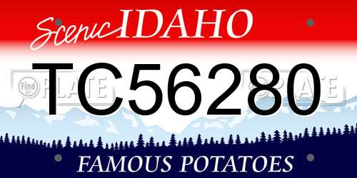 TC56280 Idaho License Plate