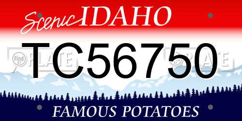 TC56750 Idaho License Plate